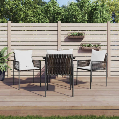 Garden Chairs With Cushions 2 Pcs 54X61X83 Cm Poly Rattan