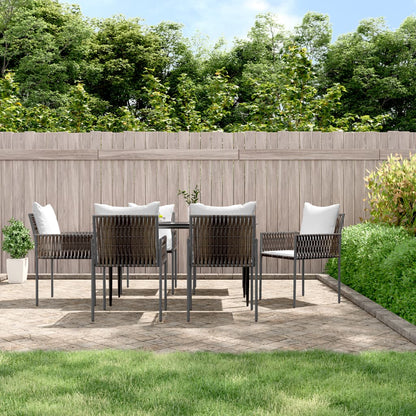 Garden Chairs With Cushions 2 Pcs 54X61X83 Cm Poly Rattan