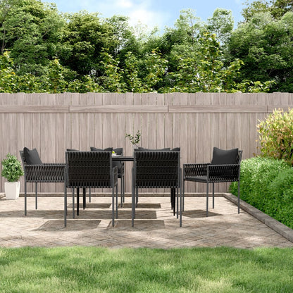 Garden Chairs With Cushions 2 Pcs 54X61X83 Cm Poly Rattan