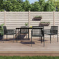 Garden Chairs With Cushions 2 Pcs Black 54X60.5X83.5 Cm Poly Rattan