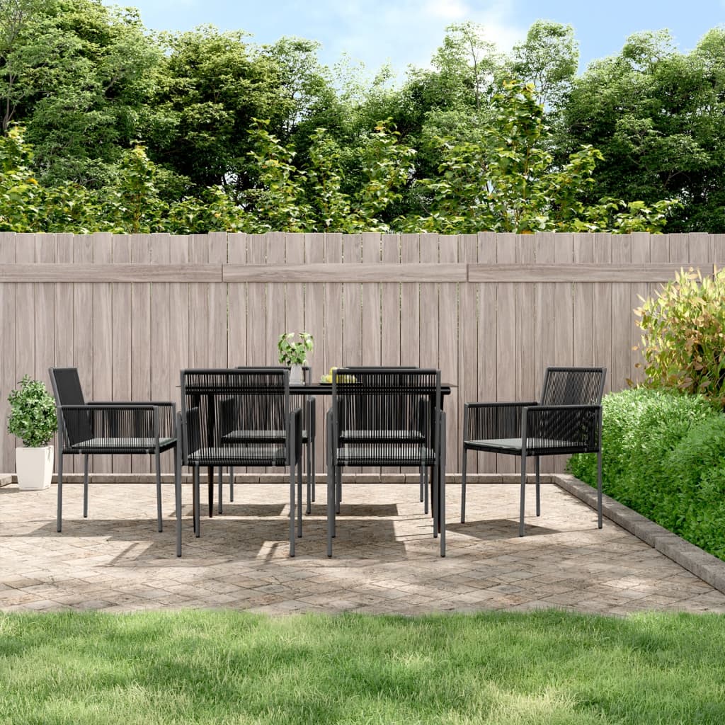 Garden Chairs With Cushions 2 Pcs Black 54X60.5X83.5 Cm Poly Rattan