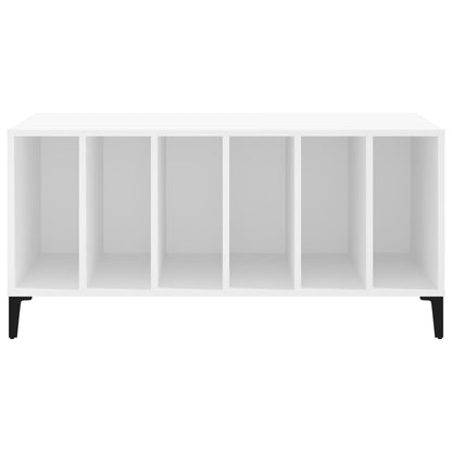 Record Cabinet White 100X38X48 Cm Engineered Wood