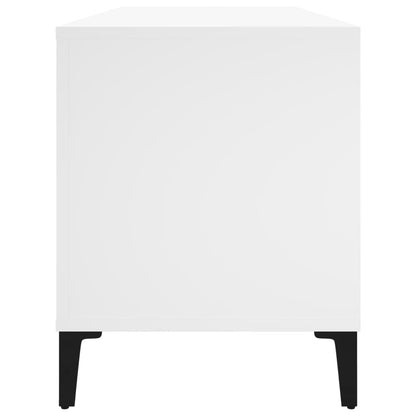 Record Cabinet White 100X38X48 Cm Engineered Wood