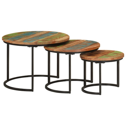 Nesting Tables 3 Pcs Solid Wood Acacia