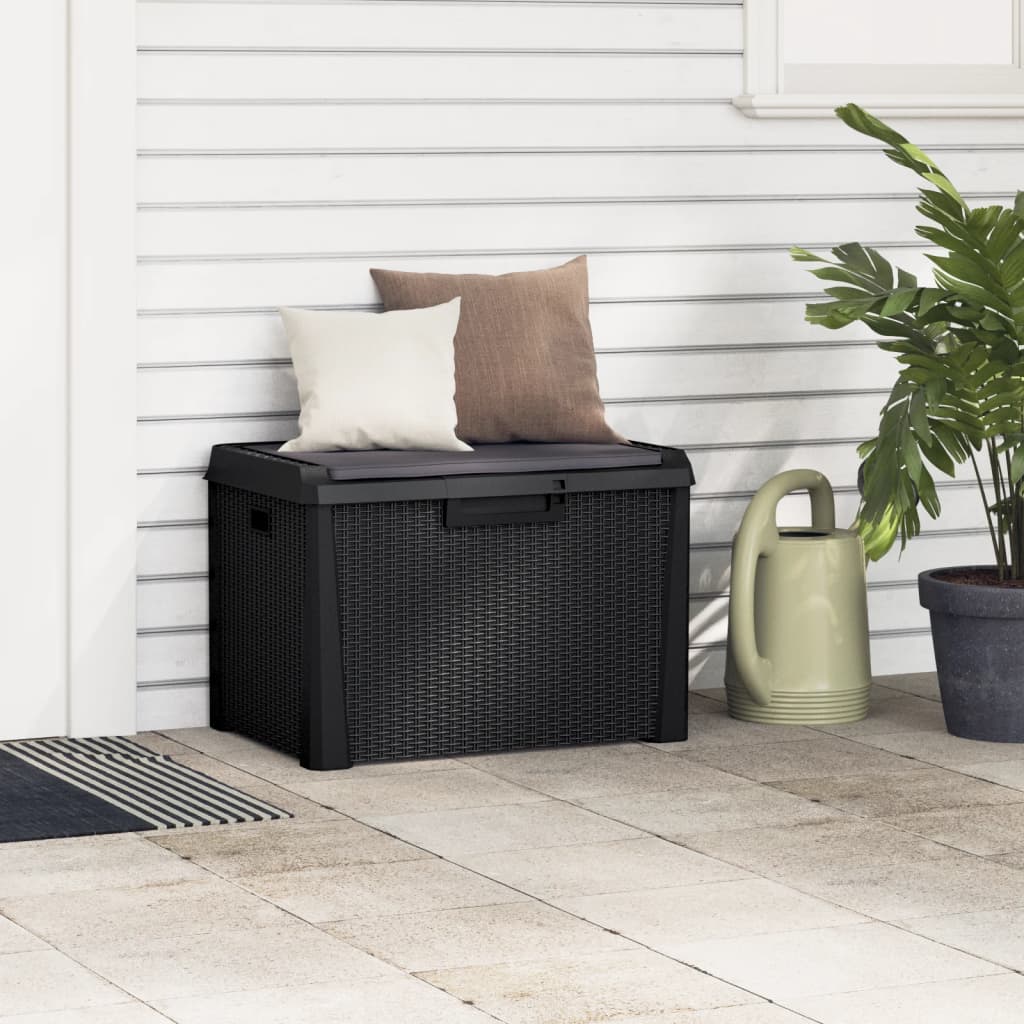 Garden Storage Box With Seat Cushion 125 L Pp