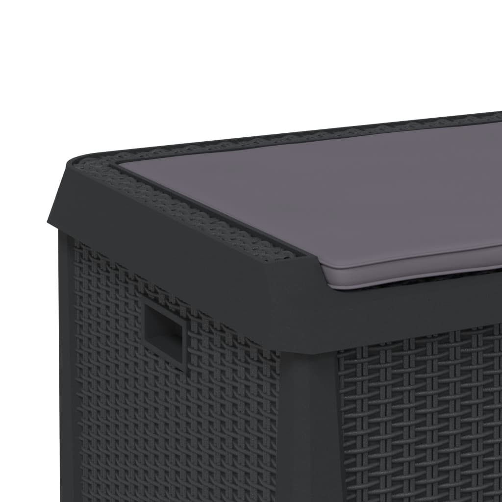 Garden Storage Box With Seat Cushion 125 L Pp