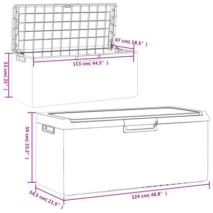 Garden Storage Box With Seat Cushion 350 L Pp