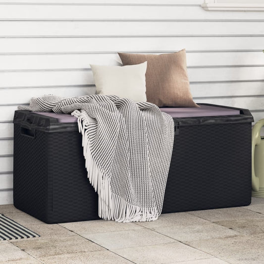 Garden Storage Box With Seat Cushion 350 L Pp