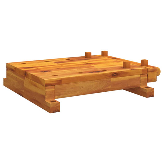Workbench Tabletop With Vice 52X44X9.5 Cm Solid Wood Acacia