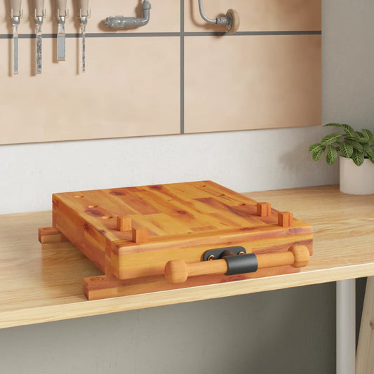 Workbench Tabletop With Vice 52X44X9.5 Cm Solid Wood Acacia