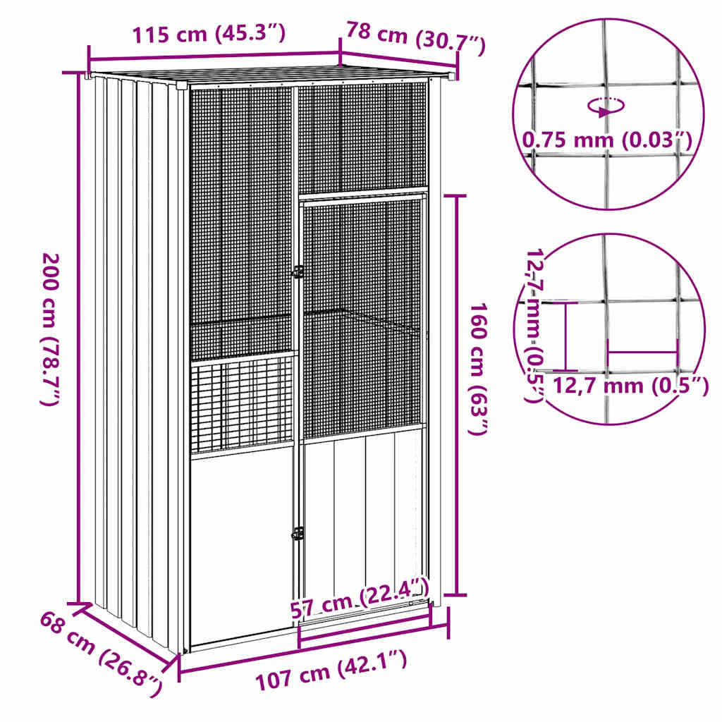 Bird Cage Galvanised Steel