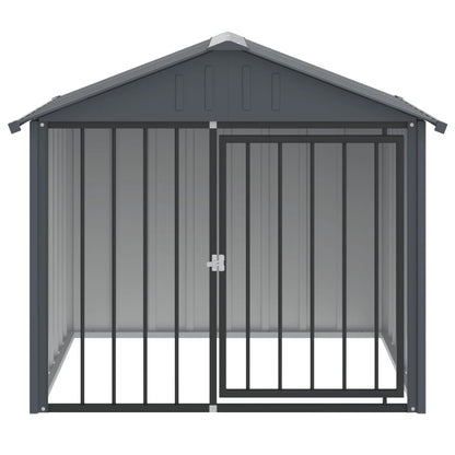 Dog House With Roof Black 117X103X102 Cm Galvanised Steel