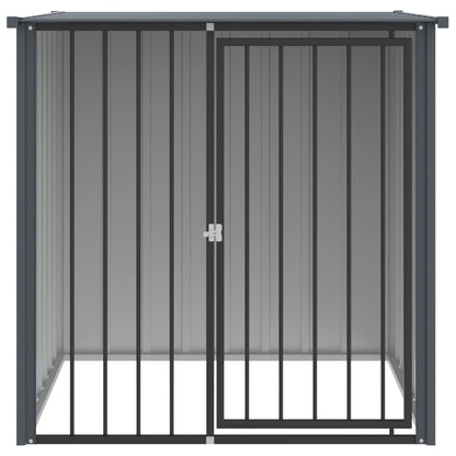 Dog House With Roof Black 110X103X109 Cm Galvanised Steel