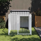 Dog House With Run Galvanised Steel