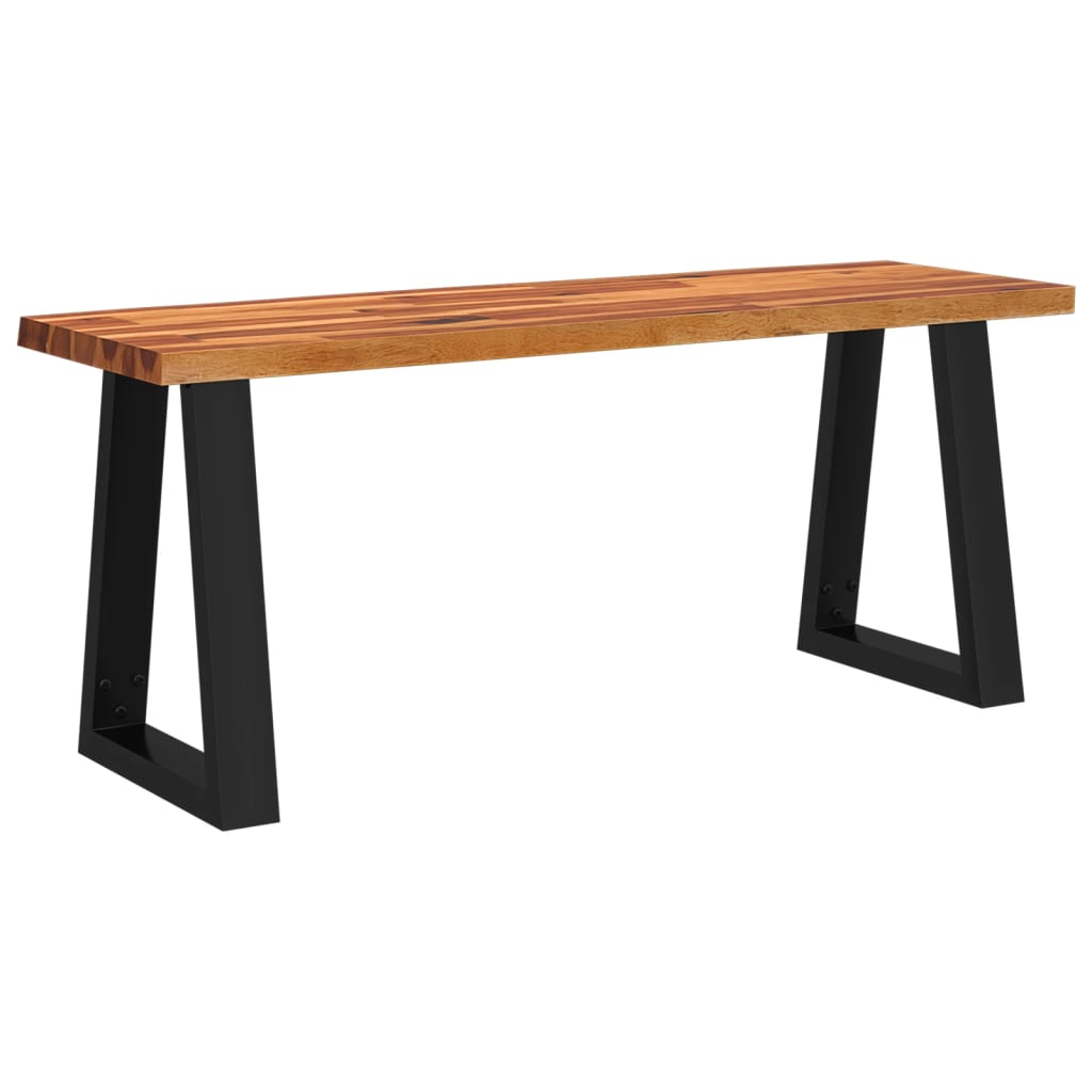 Bench With Live Edge Solid Wood Acacia