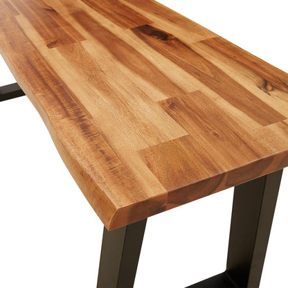 Bench With Live Edge Solid Wood Acacia