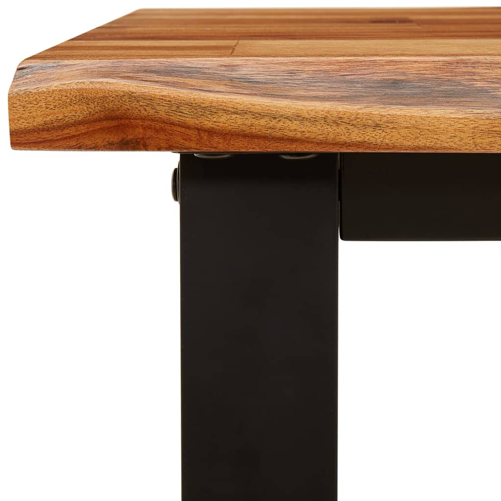 Bench With Live Edge Solid Wood Acacia