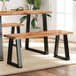 Bench With Live Edge Solid Wood Acacia