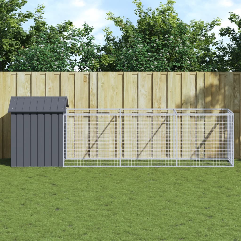 Dog House With Roof Galvanised Steel