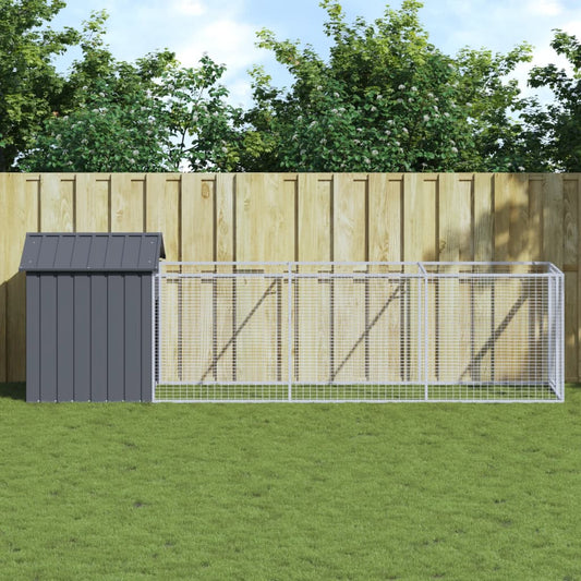 Dog House With Roof Galvanised Steel