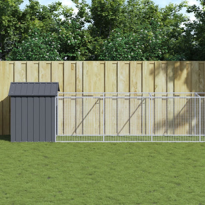 Dog House With Roof Galvanised Steel