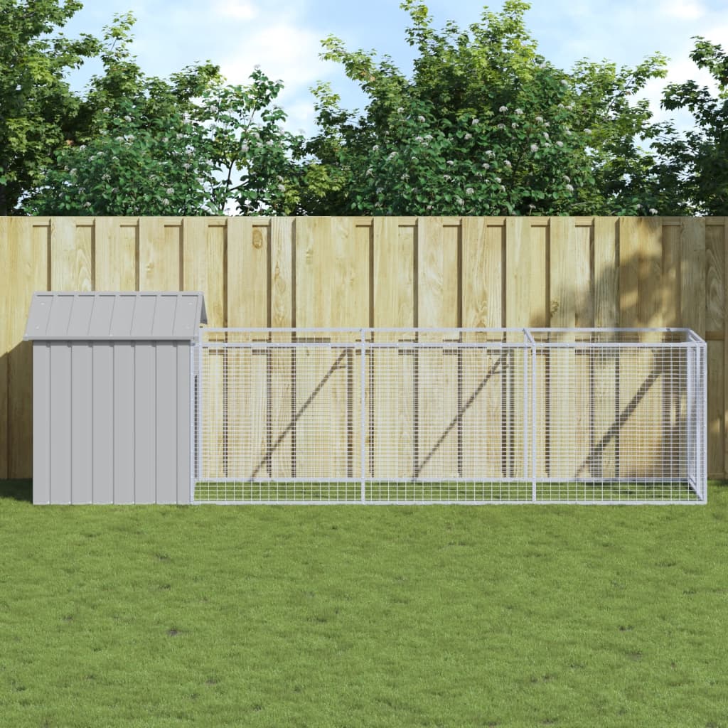Dog House With Roof Galvanised Steel