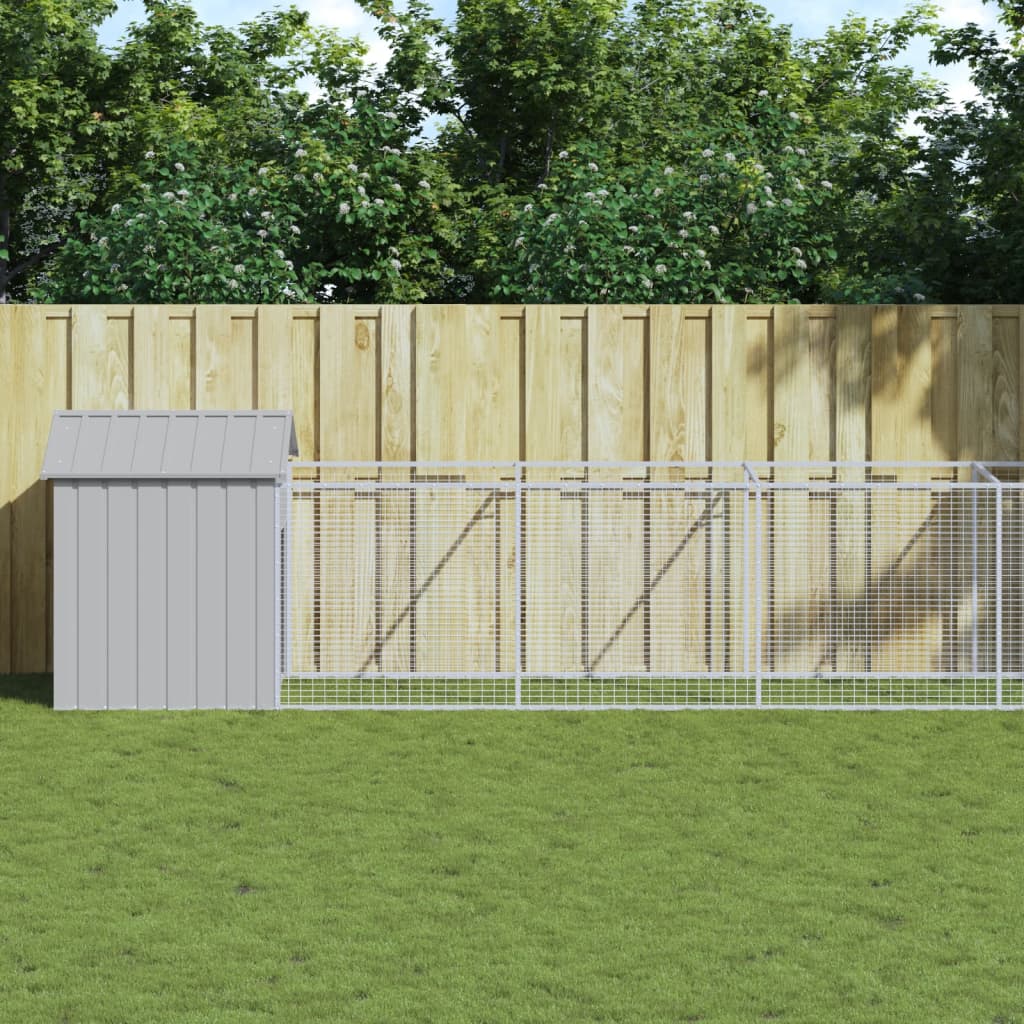 Dog House With Roof Galvanised Steel