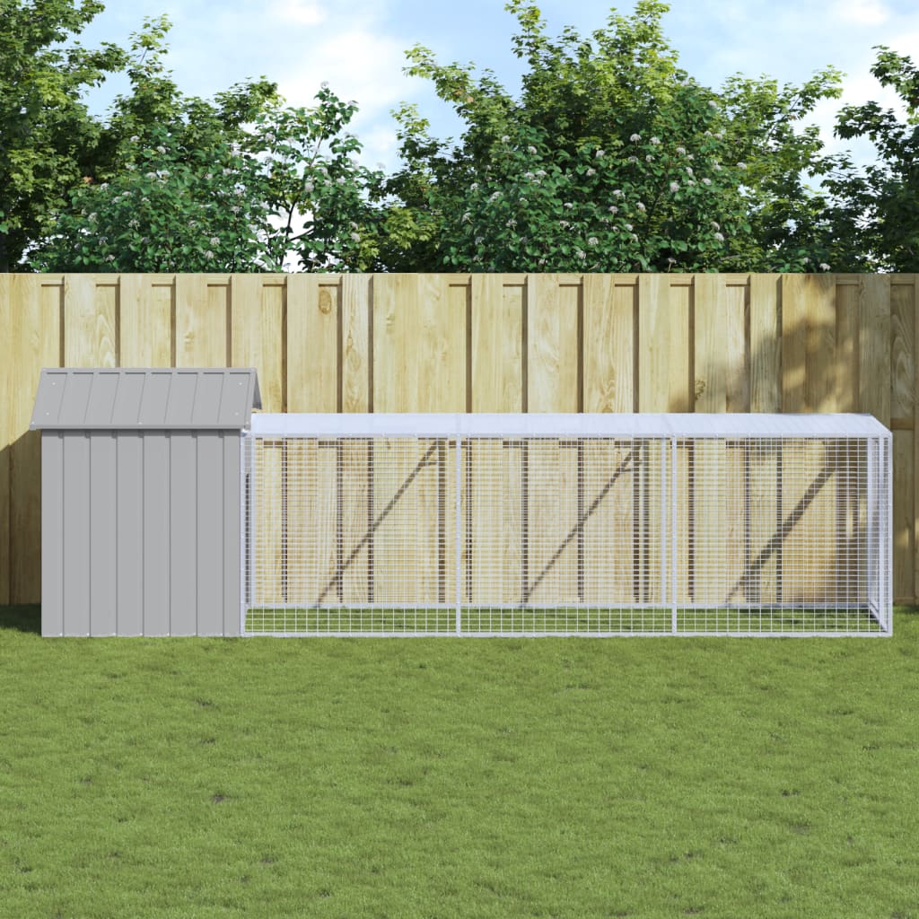 Chicken Cage With Run Galvanised Steel