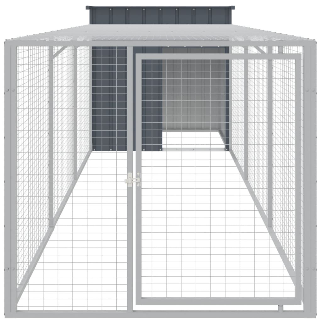 Chicken Cage With Run Galvanised Steel