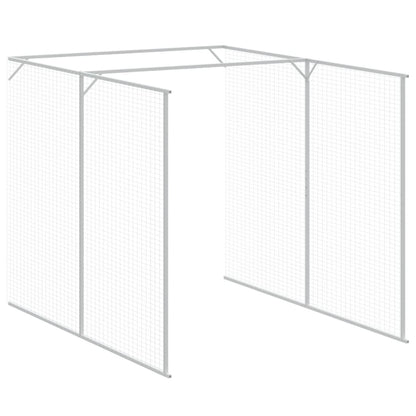 Dog House With Run Galvanised Steel