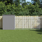 Dog House With Run Galvanised Steel