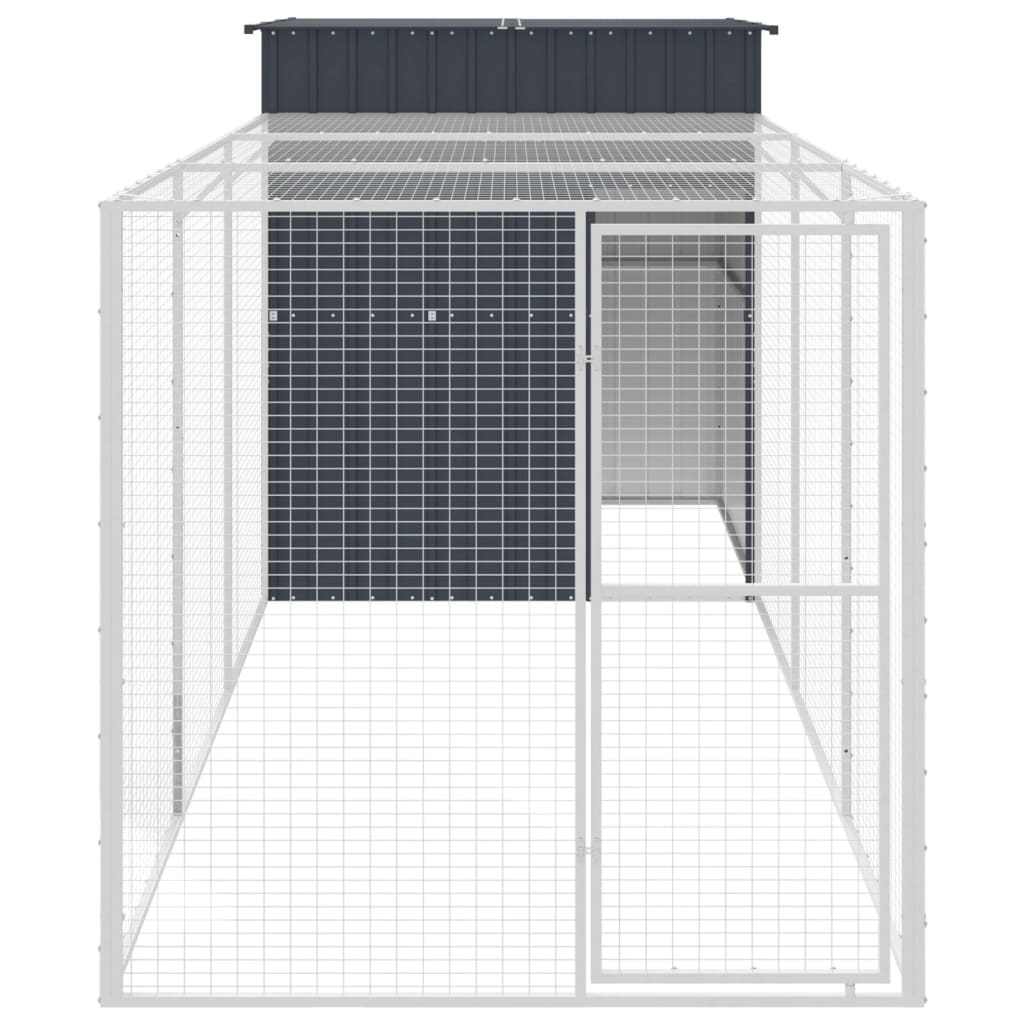 Chicken Cage With Run Galvanised Steel