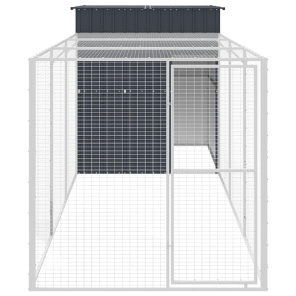 Chicken Cage With Run Galvanised Steel