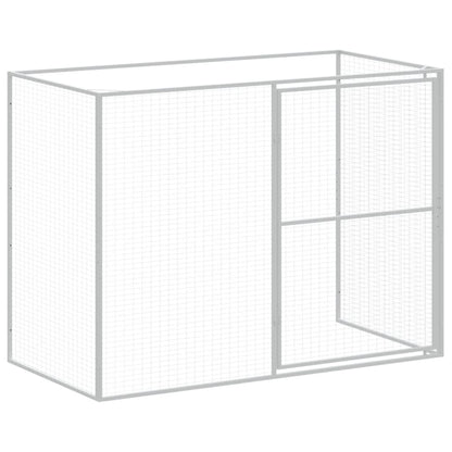 Dog House With Run Galvanised Steel