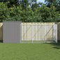 Dog House With Run Galvanised Steel