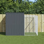 Dog House With Run Galvanised Steel