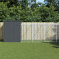Dog House With Run Galvanised Steel