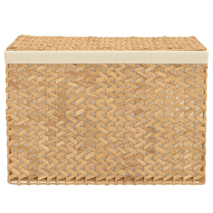 Laundry Basket With 3 Sections 75X42.5X52 Cm Water Hyacinth