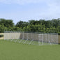 Outdoor Dog Kennel Silver Galvanised Steel