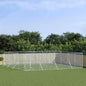 Outdoor Dog Kennel Silver Galvanised Steel