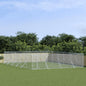Outdoor Dog Kennel Silver Galvanised Steel
