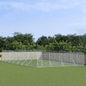 Outdoor Dog Kennel Silver Galvanised Steel