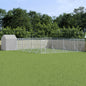 Outdoor Dog Kennel With Roof Silver Galvanised Steel