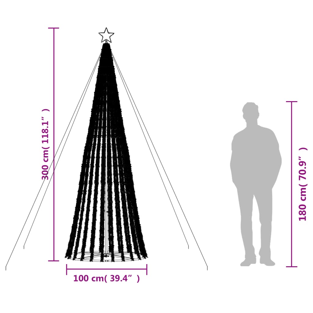 Led Christmas Tree 688 Leds