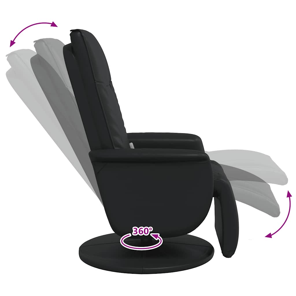 Massage Recliner Chair With Footrest Faux Leather