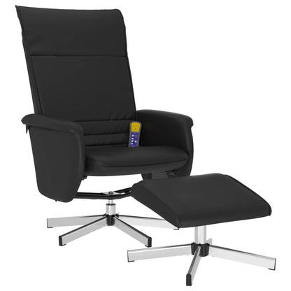 Massage Recliner Chair With Footstool Faux Leather