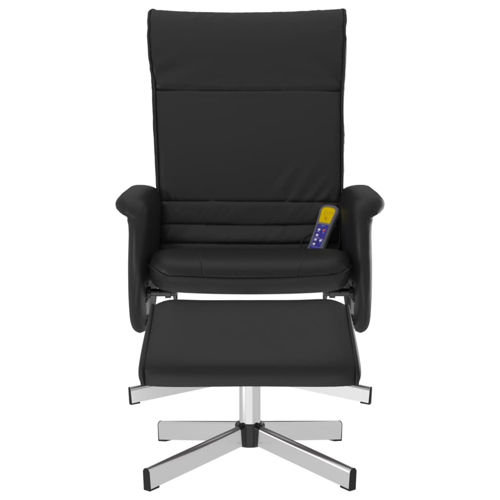 Massage Recliner Chair With Footstool Faux Leather