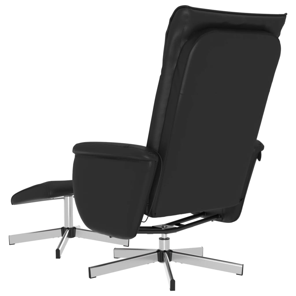 Massage Recliner Chair With Footstool Faux Leather