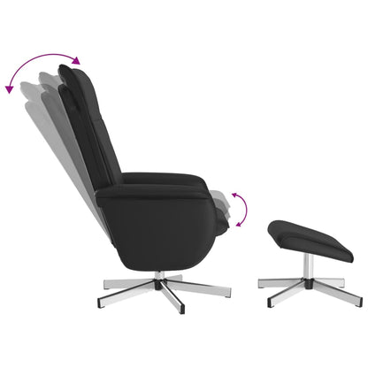 Massage Recliner Chair With Footstool Faux Leather