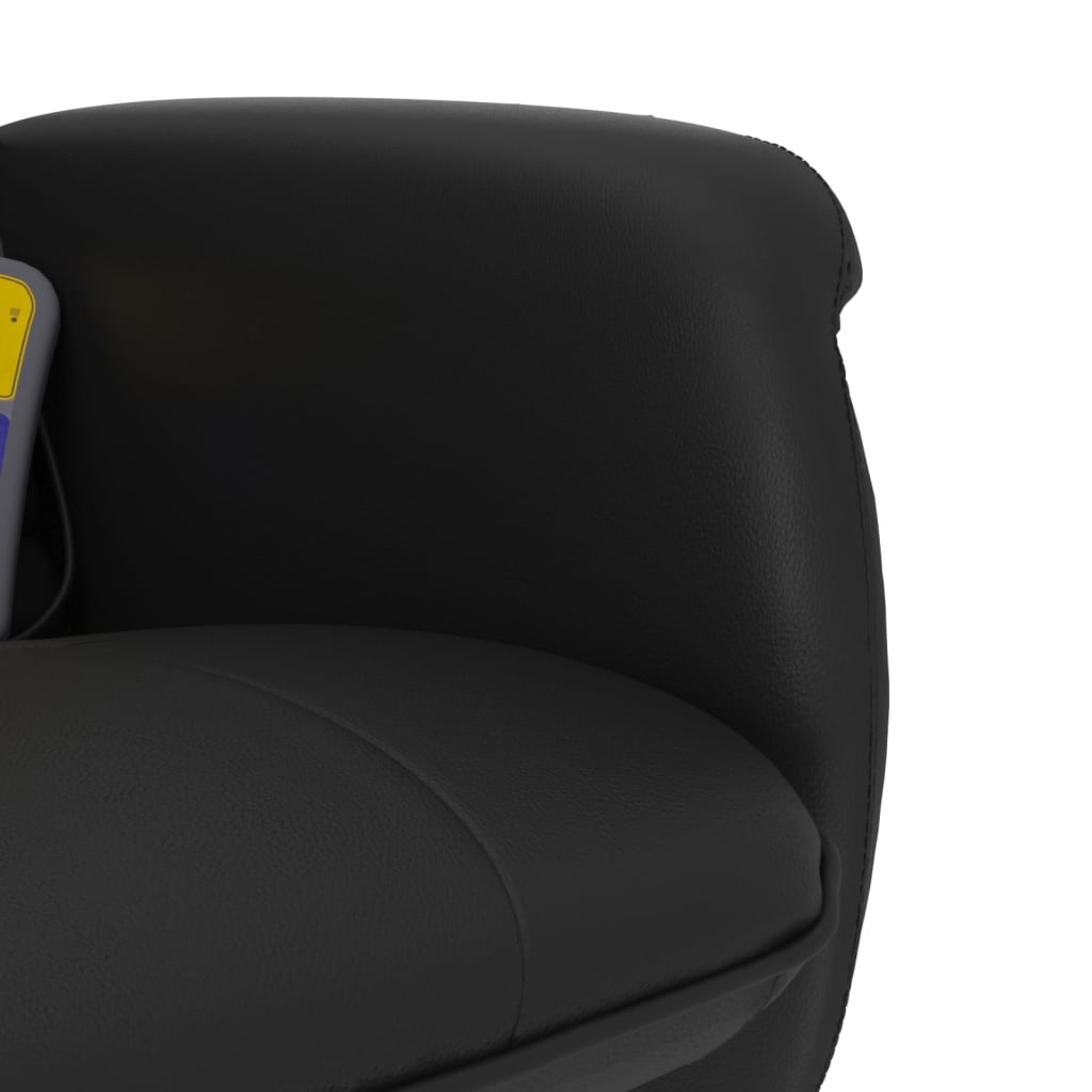 Massage Recliner Chair With Footstool Faux Leather